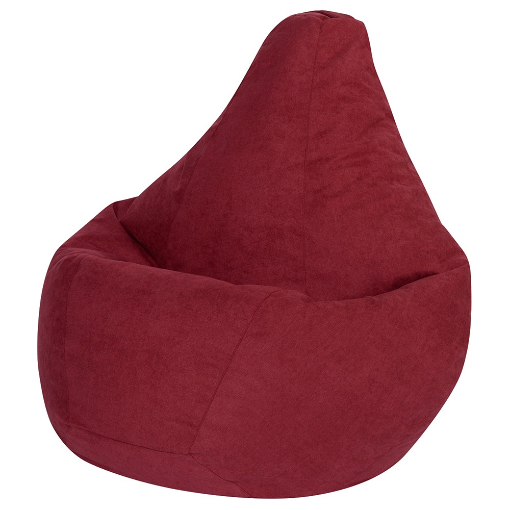 Кресло Мешок Груша Бордовый Велюр (XL, Классический)